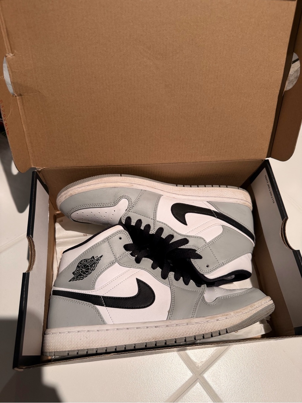 Light grey Jordans